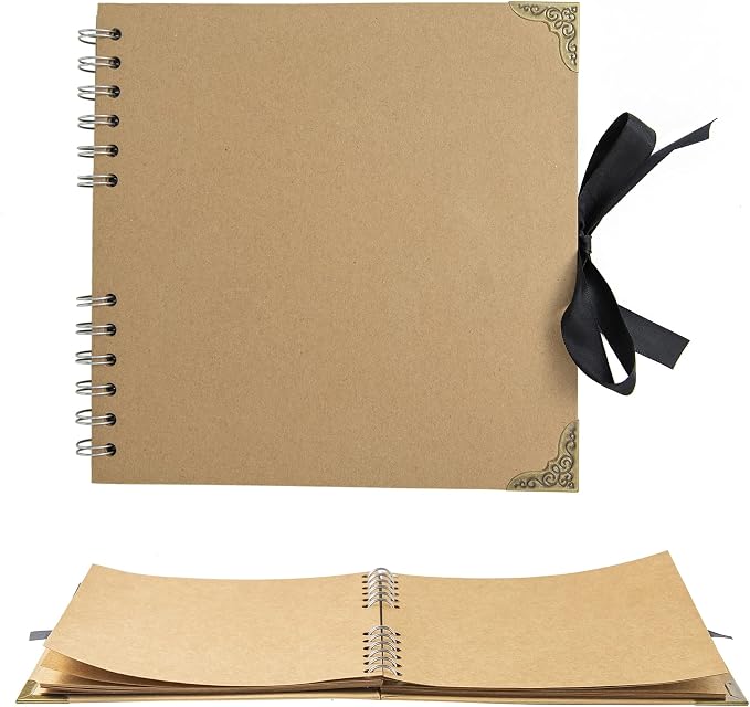 LOYALBOOK 8 x 8 inch DIY Scrapbook Album 60Pages For Wedding Family Photo | Nice Thick Sturdy&Well-Made Good Value Craft Parties Birthday Dinners Graduation Ceremonies Diplomas Storage by LOYAL+BOOK