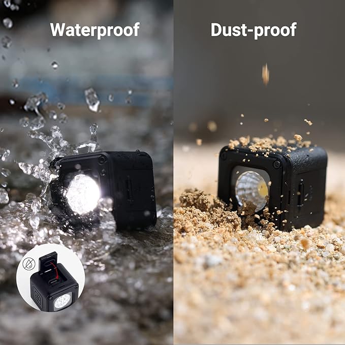 SmallRig RM01 Mini LED Video Lighting Kit, Lume Cube Portable Camera Light | Dimmable 5600K CRI95, Waterproof, with 8 Color Filters, Barndoor, Diffuser, for Action Cam, Macro Photography, Stop Motion - Image 4