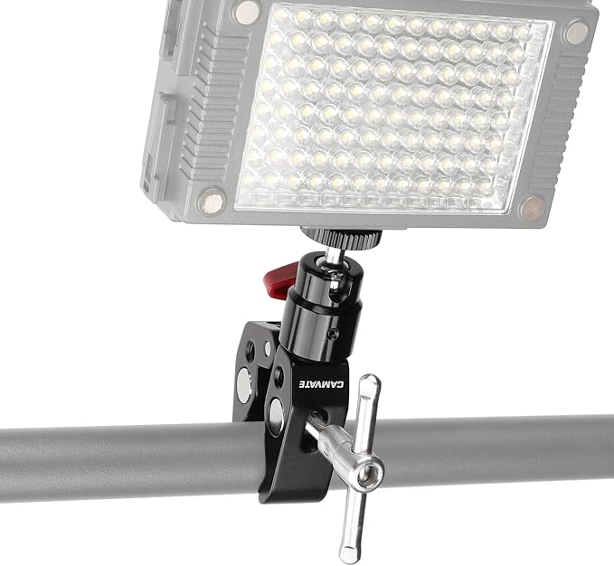 CAMVATE Super Clamp Articulated Mini Ball Head with 1/4"-20 Thread Hole - Image 3