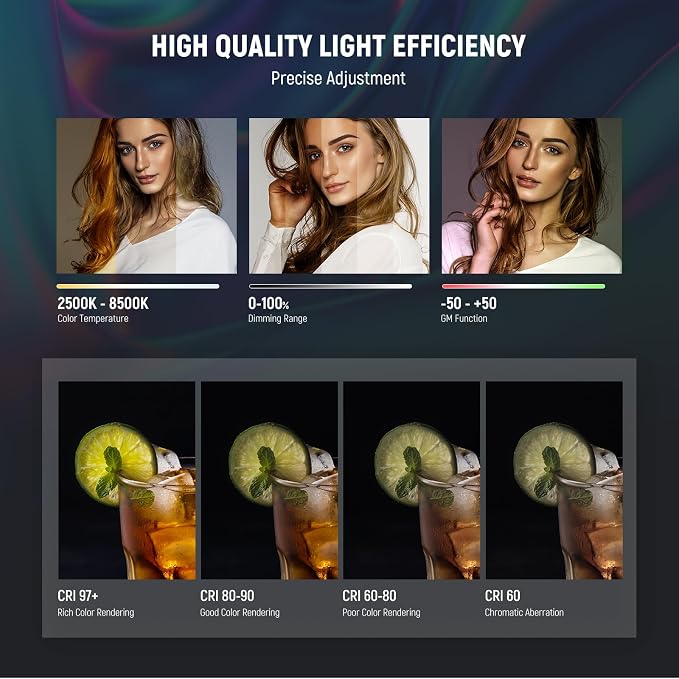 NEEWER TL97C Magnetic Handheld Light Wand with App Control | 360° Full RGB Mini LED Video Light Stick, 2500mAh Battery, 2500K-8500K Dimmable CRI97, 17 Scenes for Photography Vlog - Image 2