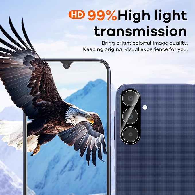 3+3 for Samsung Galaxy A25 5G Privacy Screen Protector Camera Protector | 9H Tempered Glass Cell Phone Protector Camera Lens Protector - Image 6
