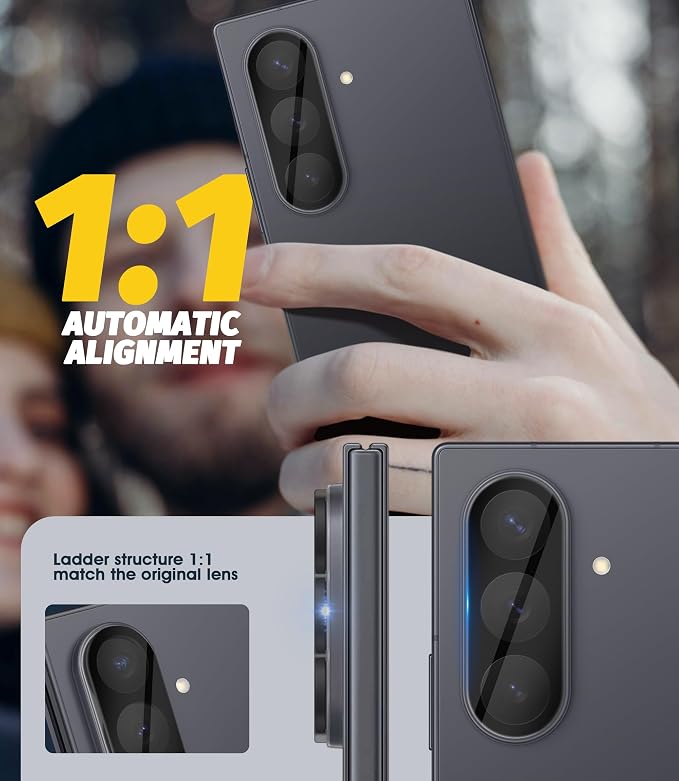 (3 Pack) Orzero Camera Lens Protector Compatible for Samsung Galaxy Z Fold 8 Ultra/Fold 7, Protector de Cámera Tempered Glass 9H Precise Camera Cutouts Anti-Scratch Does Not Affect Night Shots and Flash - Image 5
