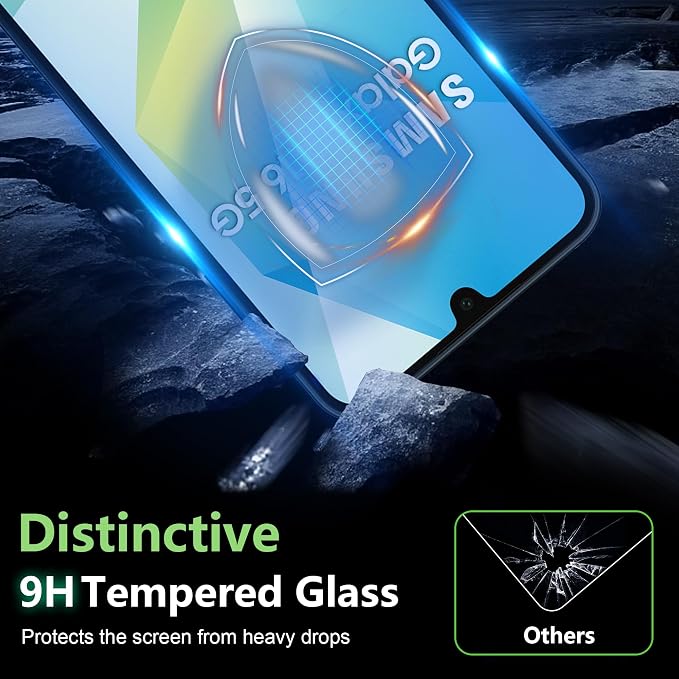 for Samsumg Galaxy A16 5G/4G Screen Protector Ultra HD Tempered Glass flim,9H Hardness Anti-Scratch,Tempered film and lens film with positioning (3+3PACK) - Image 7