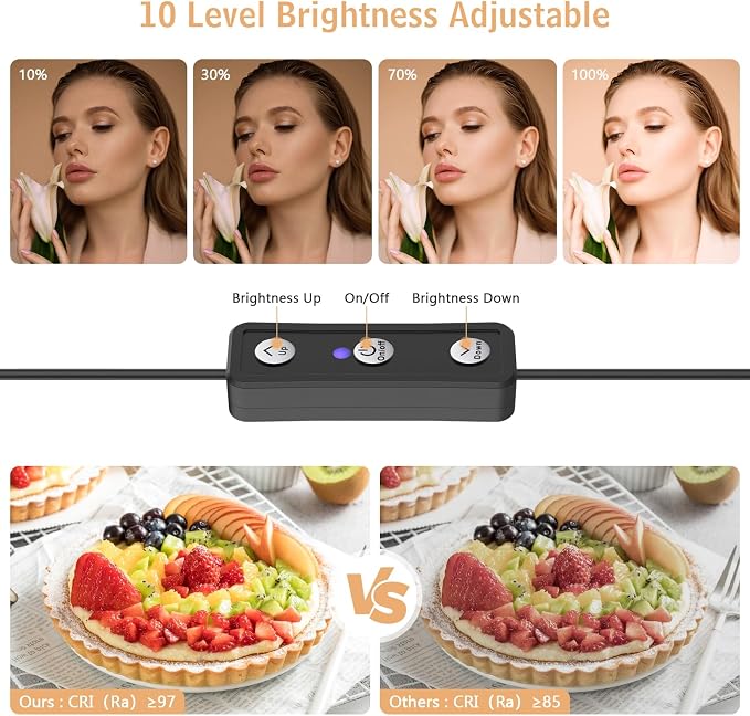 2 Pack Led Video Light Wand Stick, Obeamiu 5600K Led Photography Lighting Wand Kit with 63'' Tripod Stand/Color Filters, Studio Photo Lights for Video Recording/Streaming/Portrait/Vlog/Makeup/Podcast - Image 2