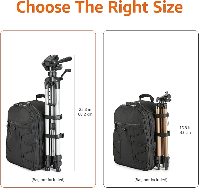 Amazon Basics 60-inch Lightweight DSLR Tripod with Bag, Black - Image 6