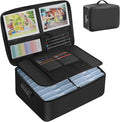 FUIJOL Fireproof Photo Storage Box with 18 Inner 5x7 Photo Cases, Lockable Collapsible Box with Handle, Photo Boxes Storage for Picture, Portable Photo Organizers and Storage for Scrapbook & Documents by FUIJOL