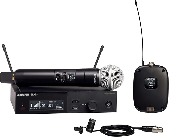 Shure SLXD124/85 Combo Wireless Handheld and Lavalier Microphone System - G58 Band by Shure