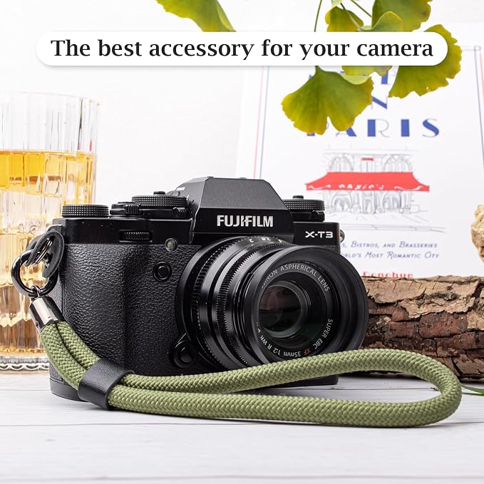VOVMOEYA Camera Wrist Strap Rope,Camera Hand Strap Compatible with Fujifilm Nikon Canon Sony DSLR Camera - Green - Image 5
