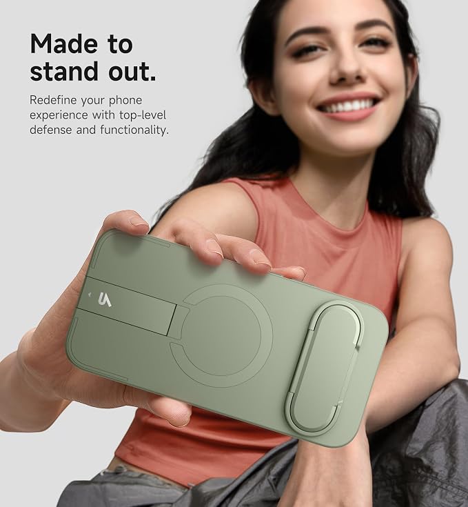 SURITCH for Google Pixel 10/10 Pro Phone Case, Compatible with MagSafe, Protective Cover with Camera Cover & Adjustable Metal Kickstand for Pixel 10/10 Pro 2025 -Sage Green - Image 7