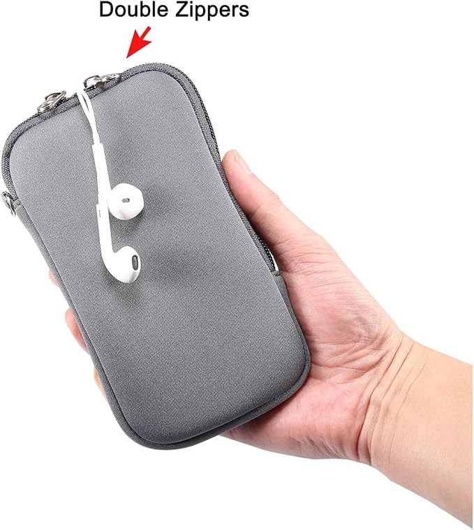 Phone Sleeve Pouch for Samsung Galaxy A17 A16 A07 A06, iPhone 17 16 Pro Max | Neoprene Cell Phone Case for Galaxy S26 Ultra S25 Ultra S24 Ultra, Moto G 5G 2026 2025 / G Play 5G with Neck Lanyard, Zipper - Image 4