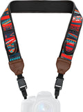 USA Gear TrueSHOT Camera Strap Neoprene Camera Straps - Padded Neck Strap, Pockets, and Quick Release Buckles - Compatible with Canon, Nikon, Sony and More DSLR and Mirrorless Cameras (Southwest) by USAGEAR