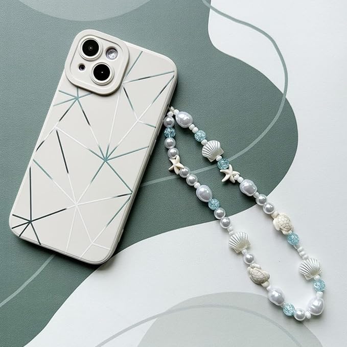 Cute Beaded Camera Wrist Strap for Phone, Digital Camera Charm Lanyard, Pearl Beaded Chain for Bag Keychain Gift - Image 3