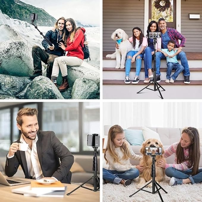Wireless Tripod Selfie Stick Compatible with Samsung Galaxy S22 S23 S24 S25 Ultra Plus, A16 A35 - Monopod Remote Shutter Built-in Self-Portrait Extendable - Image 6