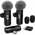 Wireless Lavalier Microphone for iPhone Android, 2Pcs Mini Mic, Plug & Play | Noise Cancelling, 64dB Adaptive, 0.35oz Featherweight, 65ft Range, 6H Battery, for Content Creators Vlogging, YouTube, TikTok by WelcomeToPsalmsPals