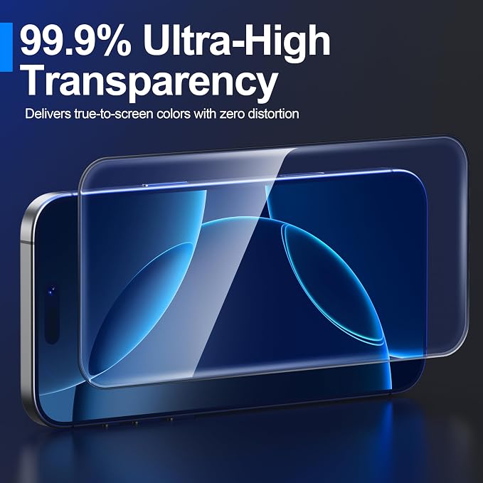 Ailun Screen Protector + Camera Lens Protector for iPhone 16 Pro, 3+3 Pack | 6.3 inch, Installation Frame, Case Friendly, Tempered Glass Film, Not for iPhone 16e/16/16 Plus/Pro Max - Image 3
