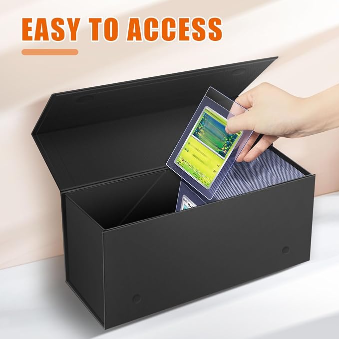 Semi Rigid Card Holder, Magnetic and Semi Rigid Card Storage Box – 1ct, Black - Image 3