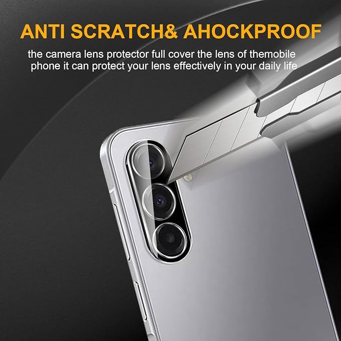 3 Pack Camera Lens Protector for Samsung Galaxy A17 5G | Tempered Glass,Anti-Fingerprint,9H Hardness,Scratch Resistant,Easy to Install,Bubble Free,HD Clarity - Image 4