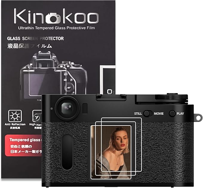 kinokoo (3 Packs) Fuji X Half/X-Half Screen Protector, 0.25mm 9H Hardness Tempered Glass Film for Fujifilm X Half/X-Half Compact Camera LCD Screen Acessories - Anti-Scratch & Easy Installation - Image 8