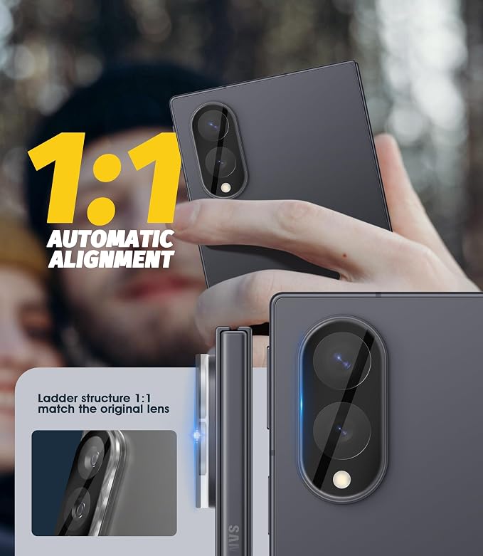 Orzero (4 Pack Camera Lens Protector Compatible for Samsung Galaxy Z Fold 8, Protector de Cámera Tempered Glass 9H Precise Camera Cutouts Anti-Scratch Does Not Affect Night Shots and Flash - Image 2
