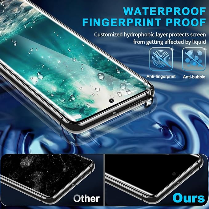 3 Pack Galaxy S21 Ultra Screen Protector, HD Clear Tempered Glass, Fingerprint Unlock, 3D Curved, Scratch Resistant, No Bubble for Samsung Galaxy S21 Ultra 5G Glass Screen Protector - Image 5