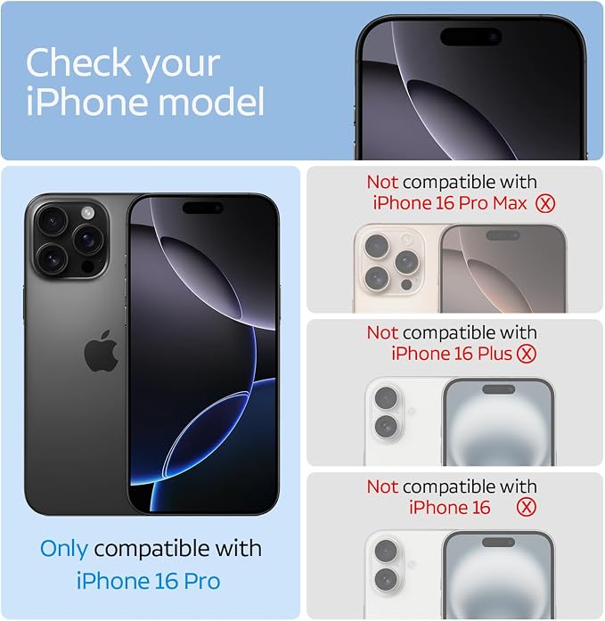 3 Pack Privacy Screen Protector for iPhone 16 Pro +3 Pack Camera Lens Protector with Tempered Glass,Sensitive Touch and Screen Protection - Image 2