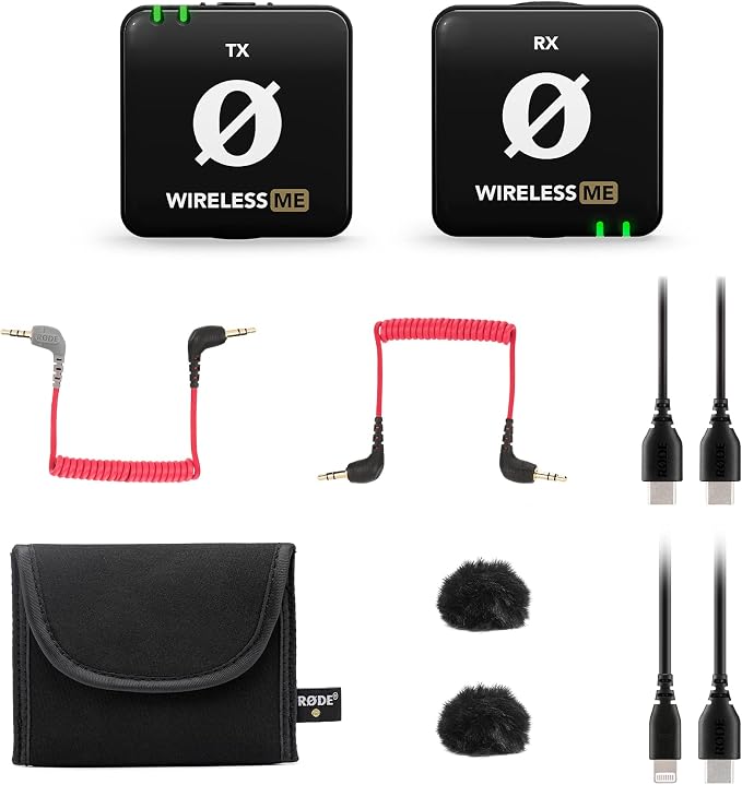 RØDE Wireless ME Ultra-compact Wireless Microphone System with Built-in Microphones, GainAssist Technology and 100m Range for Filmmaking, Interviews and Content Creation, Wireless ME | 2.4 GHz digital signal with GainAssist for cameras, computers and s... - Image 2