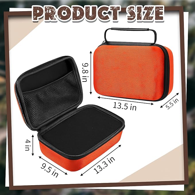 Relaxweex Hard Case with Foam, 13.5 X 9.8 X 5.5 Inch, Orange | EVA Waterproof Shockproof Case, Customizable Foam for Camera Electronics Instruments, Digital Products, with Knife - Image 2