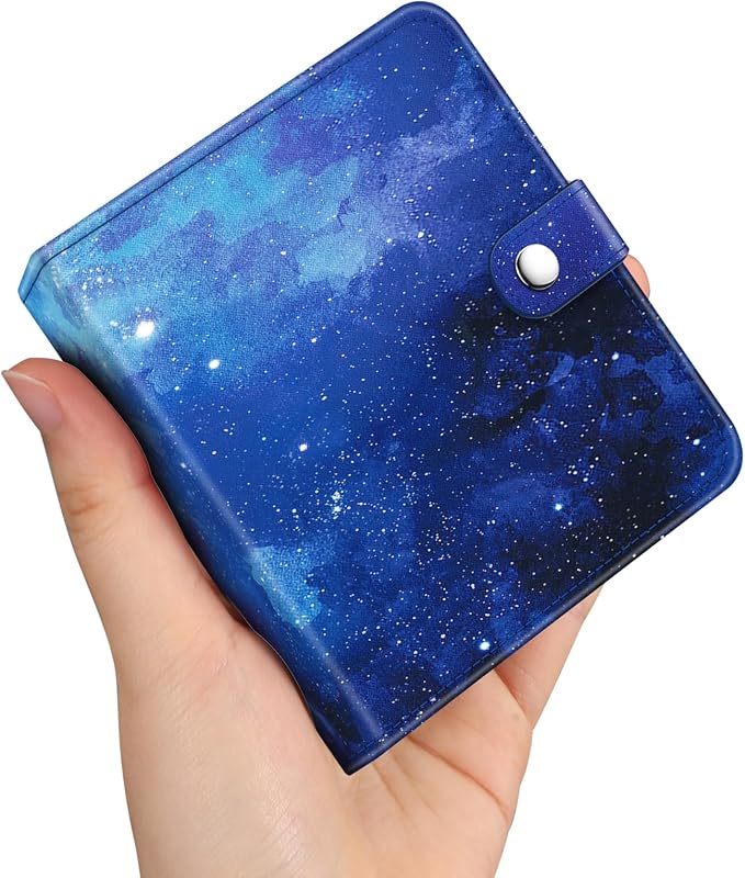 Fintie Small Photo Album Book for 3.5x4.25" Polaroid Films - 52 Pockets | For Polaoird I-Type/600/Sx-70 Films, Fujifilm Instax Wide Pictures Albums Book, Boys & Girls Memory Keepsakes, Starry Sky by Fintie