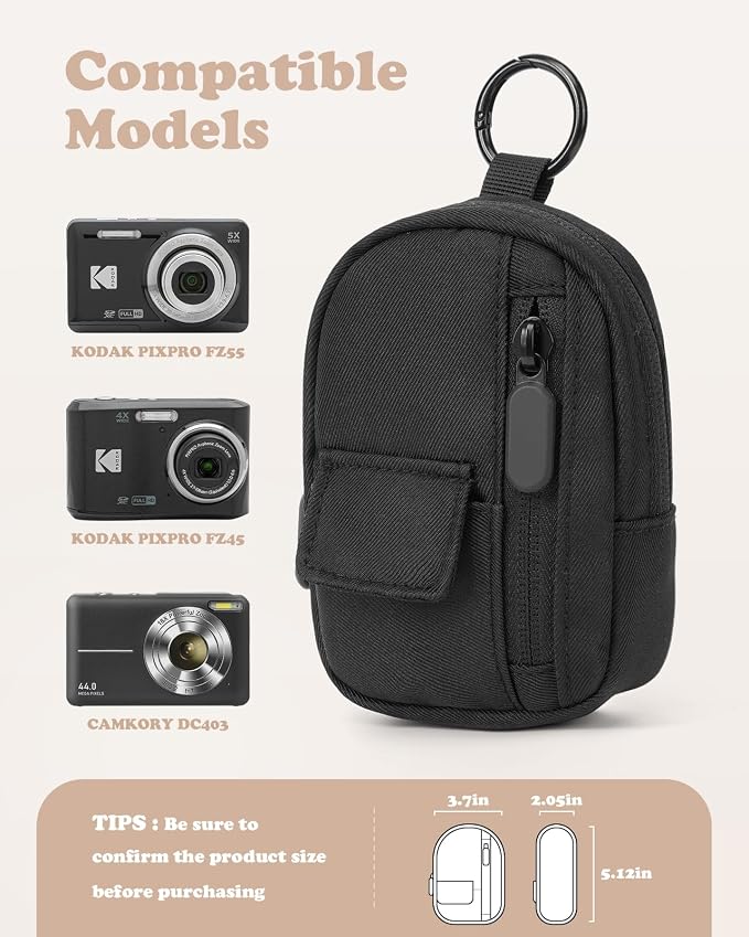 Soft Camera Case for Digital Camera KODAK PIXPRO FZ55/ FZ45/CAMKORY DC403 | Travel Camera Pouch, Carry Case Bag Cute Small - Image 2