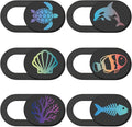 6Pcs 6 Styles Cute Camera Cover Slide Camera Privacy Covers Sea Animal Design Ultra-Slim Camera Blocker for Laptop Desktop Computer Tablet Phone Notebook Mini PC Accessories Home Office Use by PRESSINART