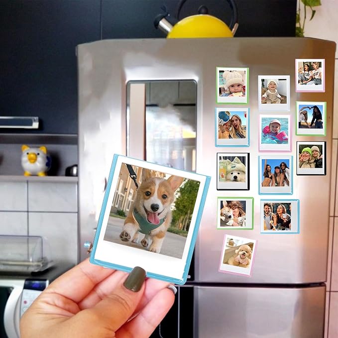 Go Magnetic Picture Frame for Polaroid Go Gen2/Gen3 Instant Camera | Picture Frame for Polaroid Go Fits 2.12x2.62 Inches Films, Magnets for Refrigerator with Transparent Cover, Colorful, 20 Pack - Image 6