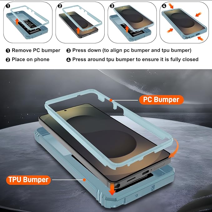 Gritup for Samsung Galaxy S26 Ultra Case: 2*Screen Protector | Slide Camera Cover | Build in 360° Rotating Ring Kickstand | Military Grade Protective Cover for Samsung S 26 Ultra, Green - Image 4