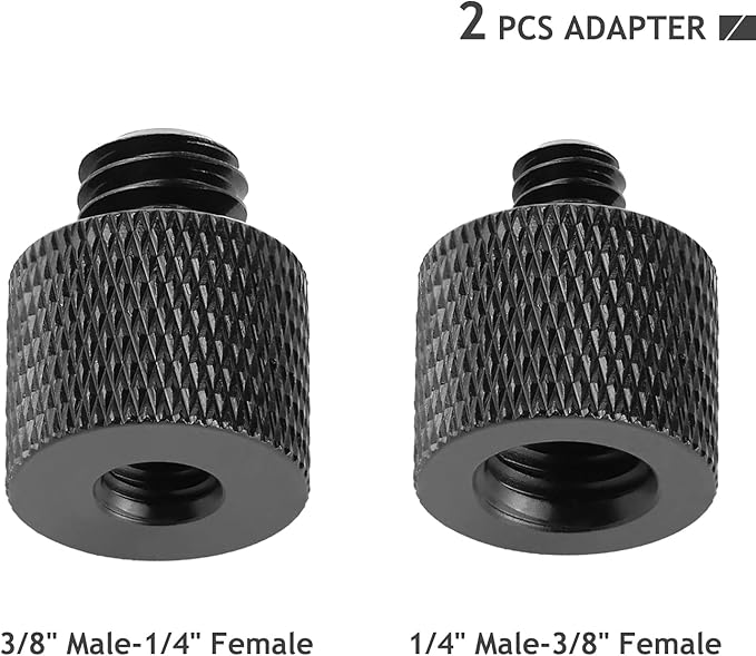 1/4 to 3/8 & 3/8 to 1/4 Camera Tripod Adapter - Male to Female Screw for Camera, Mount, Monitor - Image 3