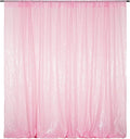 Poise3EHome Pink Sequin Backdrop,8FT x 10FT Sequin Photography Backdrop Curtain for Party Decoration by Poise3EHome