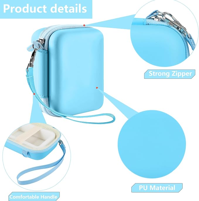 Leayjeen Hard EVA Case for KODAK EKTAR H35 H35N Film Camera - Blue | Compatible with KODAK Ultra F9/M35/M38/RETO/Paper Shoot 35mm Camera, EVA Hard Shell, Fits Film Rolls (Case Only) - Image 4