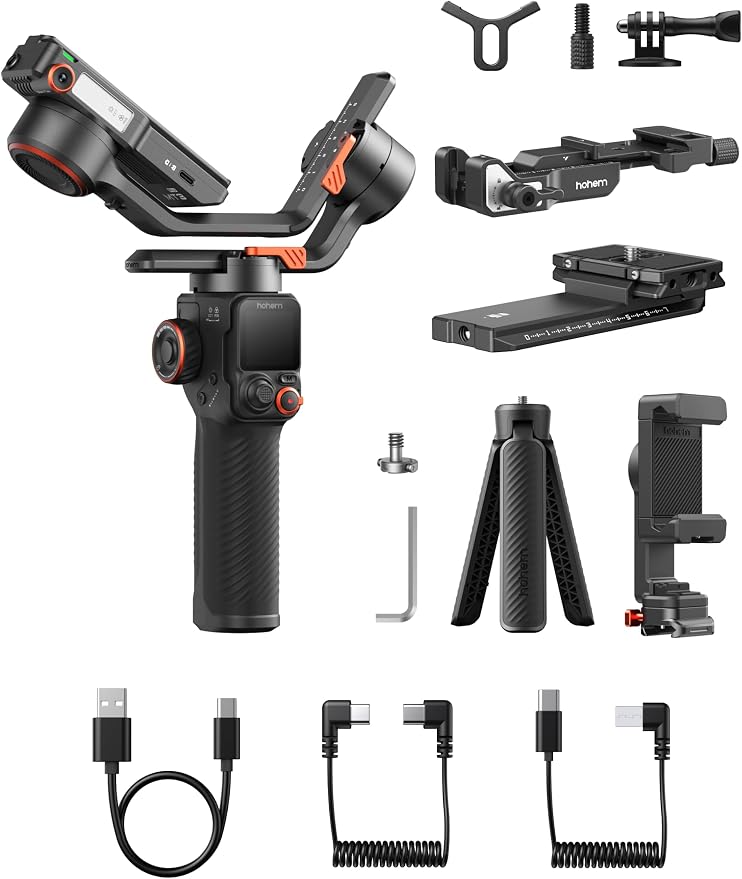 Hohem iSteady MT3 Pro 3-Axis Gimbal Stabilizer for Camera, AI Tracker with CCT/RGB Light, for Mirrorless/Pocket/Action Camera/Smartphone, Detachable Touchscreen Control, for Canon/Nikon/Sony/Fujifilm - Image 8