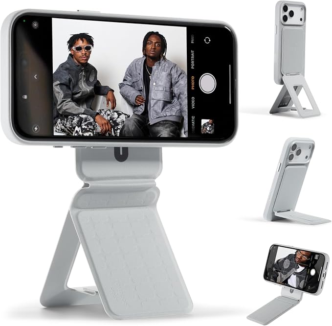 MOFT Phone Tripod Stand x Tombogo, Selfie Stick for iPhone, Mulit-Angle | Pocket Size | Strong Magnets l MOVAS Leather | Magsafe Compatible | Easy to Charge | Stylish |For Content Creators by MOFT
