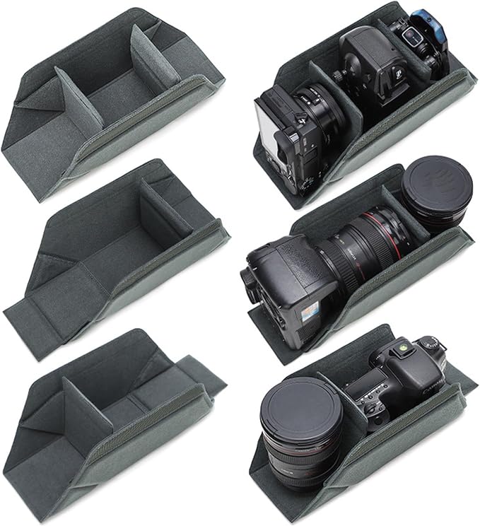 Shockproof Camera Storage Bag Removable Padded Insert Flexible Compartments Foldable Design Equipment Protecting - Image 8
