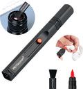 PROfezzion Double-Ended Lens Cleaning Pen for Electronics, Black | Soft Brush & Silicone Wiper Included, for Electronics, Earbuds, Laptop, Cell Phone, Keyboard, Camera Lens, Easy to Carry by PROfezzion