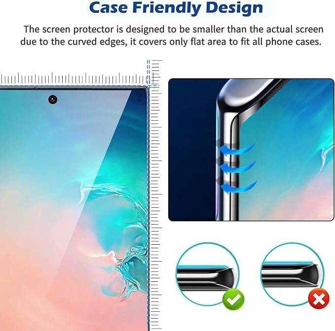 3 Pack Galaxy S10 Screen Protector, HD Clear Tempered Glass, Fingerprint Unlock, 3D Curved, Scratch Resistant, No Bubble for Samsung Galaxy S10 5G Glass Screen Protector - Image 7