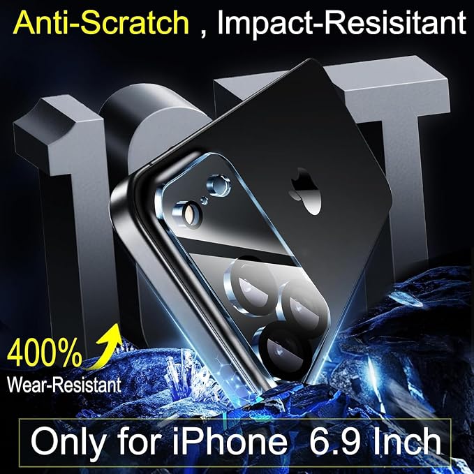 Ferilinso 6Pack Camera Lens Protector for iPhone 17 Pro Max, Tempered Glass | 9H+ Hardness, Military-Grade Shatterproof Camera Cover, Case Friendly, HD, Anti-Scratch, No Flash Glare for Night Shooting - Image 2