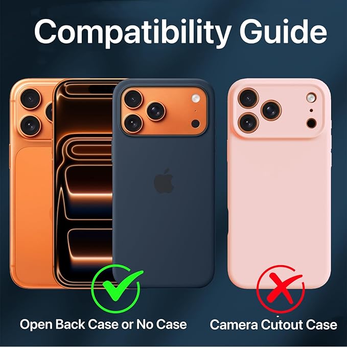 ivoler Camera Lens Protector for iPhone 17 Pro 6.3'', 4-Pack | Screen Protector Tempered Glass[Case Friendly][New version],Scratch-Resistant,Easy Installation,Clear+Black Circle - Image 3