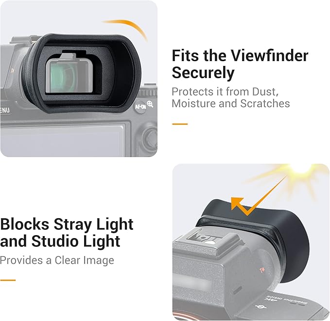 Extended Replaces Sony FDA-EP18 FDA-EP16 FDA-EP15 Eyecup Eyepiece | Soft Silicon,Camera Eye Cup Viewfinder Eyeshade,for Sony A7RIV A7RIII A7III A7SII A7RII A7II A7S A7R A7 A9II A9 A58 A99II - Image 4