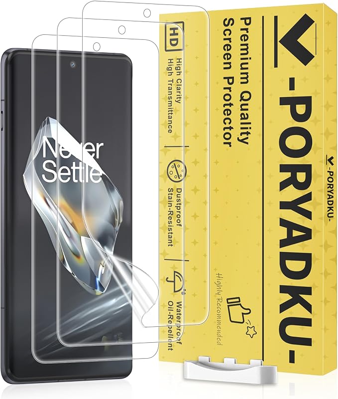 3 Pack for OnePlus 12 Screen Protector[No Glass] with installation frame | Support Fingerprint Unlock, Touch Sensitive, Anti-Scratch, Case Friendly by Unknown