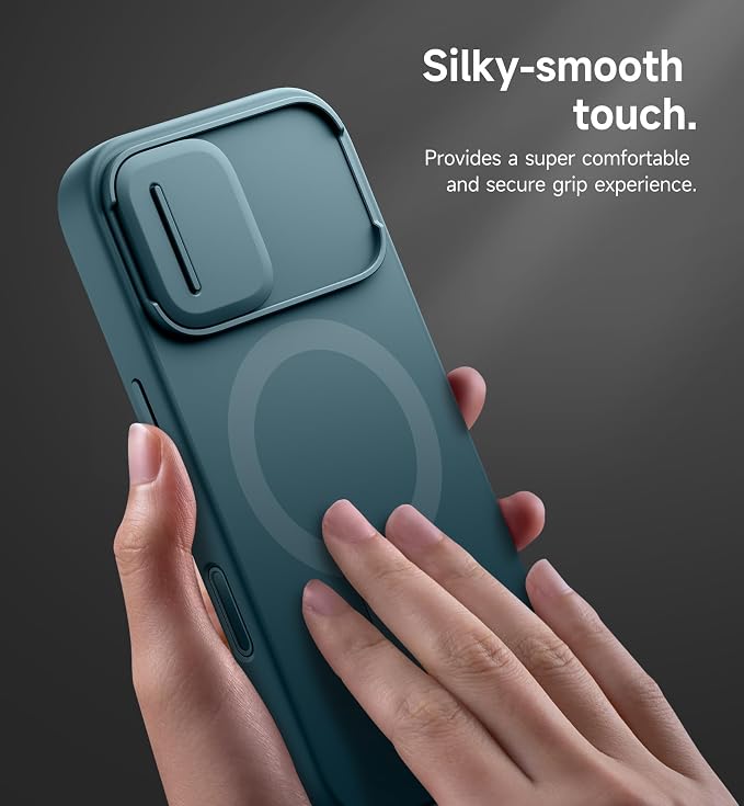 SURITCH for iPhone 17 Case with Camera Control Cover, Camera Slide Cover and Adjustable Kickstand, Compatible with MagSafe, Shockproof Bumper Protective Cases 6.3 Inch, Lake Green - Image 8