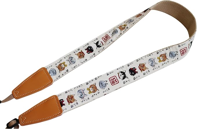 UNIKSTRAP Original Design Japanese Kawaii & Cozy Style Cute Cartoon Cat Adjustable Camera Strap, Neck Shoulder Belt Fit for Canon Nikon Sony Olympus Mirrorless & DSLR Camera etc. - Image 4