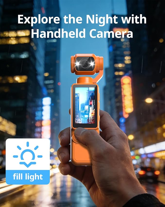 Vlogging Camera, Mini Camcorder, Portable Handheld Video Camera | Mini camcorder with 180° rotating lens, 7-hour battery, 32GB card, one-button recording for travel and daily moments - Image 6