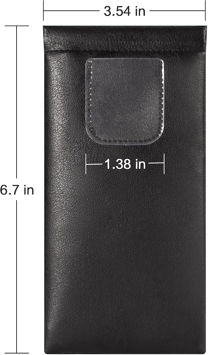 TRIUMPH VISION Eyeglass Case Glasses Case Soft Sunglass Pouch Sleeve 3 Pack | Slim Lightweight Alternative to Bulky Case, Leather Lined Protect Lens, Squeeze Easy to Use, Stylish Portable for Daily Use - Image 7