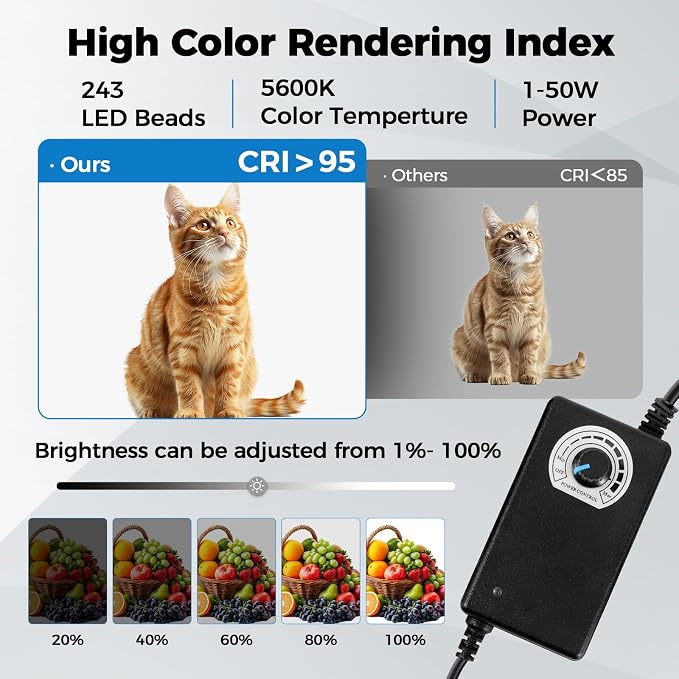 Photo Light Box, Portable 12/16/20/24/32 Inch Photo Studio Light Box, Shooting Tent Kit with 243 Light Beads and 6 Color Backdrops.Lightbox with 3 Stepless Dimming Light Boards for Product Photography - Image 3