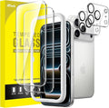 JETech Screen Protector for iPhone 17 Pro Max, 2+2 Pack | with Camera Lens Protector, HD Clear Tempered Glass, Anti-Scratch Protection, Easy Installation Tool by JETech